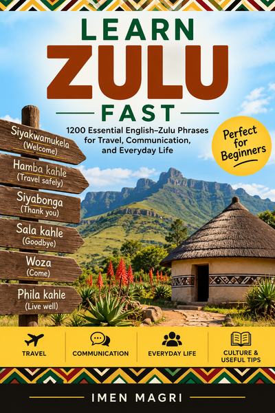 Learn Zulu Fast: 1200 Essential English–Zulu Phrases for Travel, Communication, and Everyday Use for Beginners
