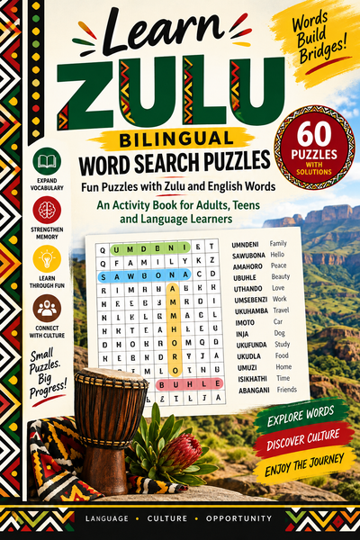 Learn Zulu – Bilingual Word Search Puzzles: 60 Fun Puzzles with Zulu and English Words